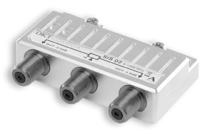 QS 02 F-2-fach Verteiler - Koax Splitter 5-1218 MHz Für Kabelfernsehen